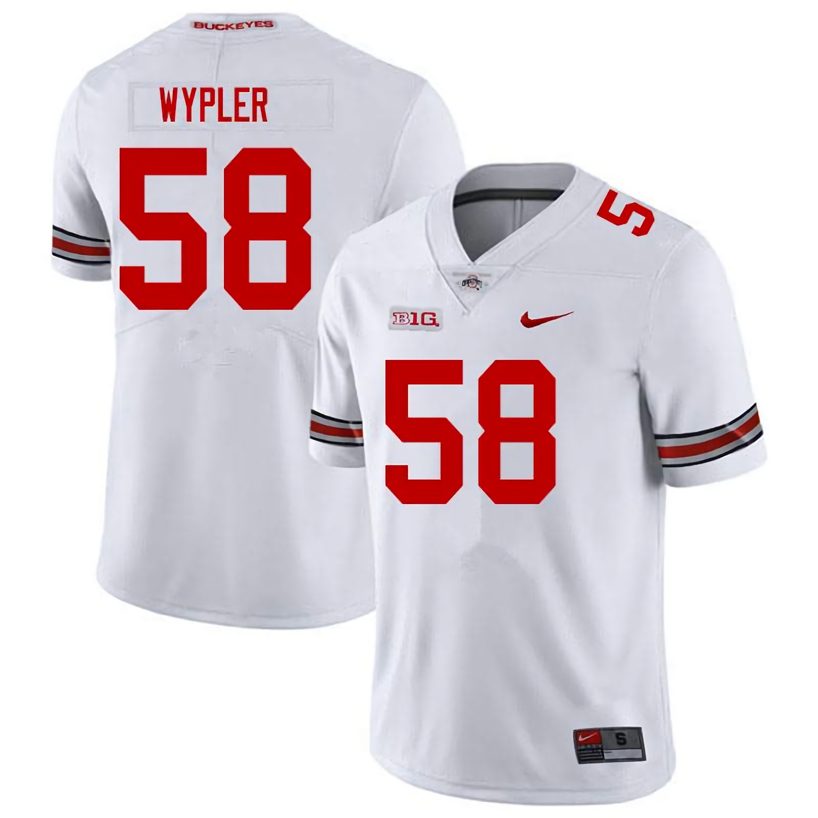 Luke Wypler Ohio State Buckeyes Men's NCAA #58 Nike White College Stitched Football Jersey LNR8156VA